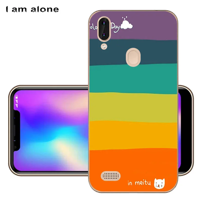 Сумки для телефона I am alone Leagoo M11 2018 6 18 дюймов Мягкий ТПУ мобильный модный принт с
