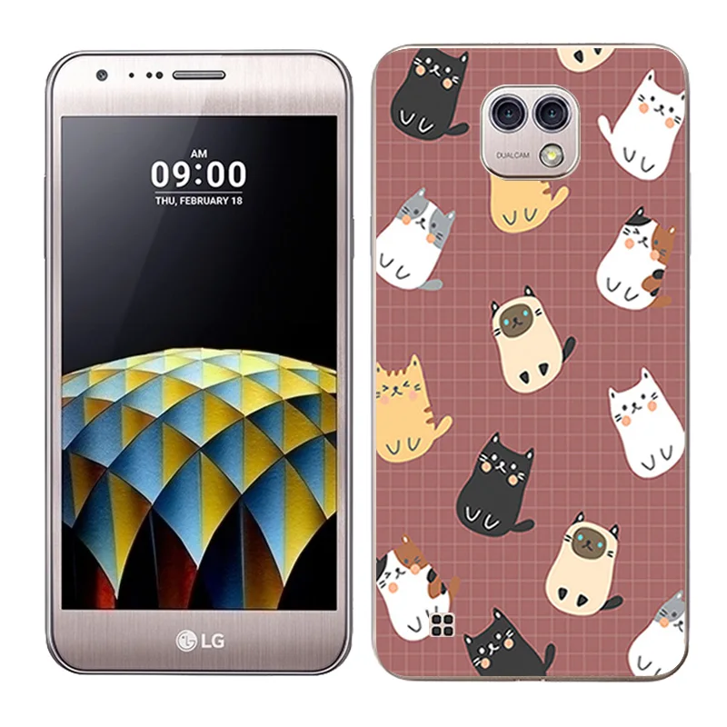 Силиконовые чехлы Fundas для LG X Cam K580 блестящие резиновые прозрачные из ТПУ K580DS