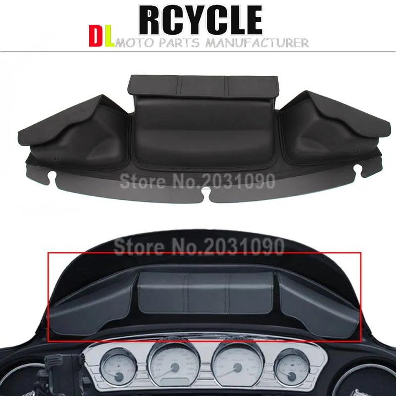 Черный 3 кармана мотоцикл обтекатель ветрового стекла сумка для Harley Electra Street Glide