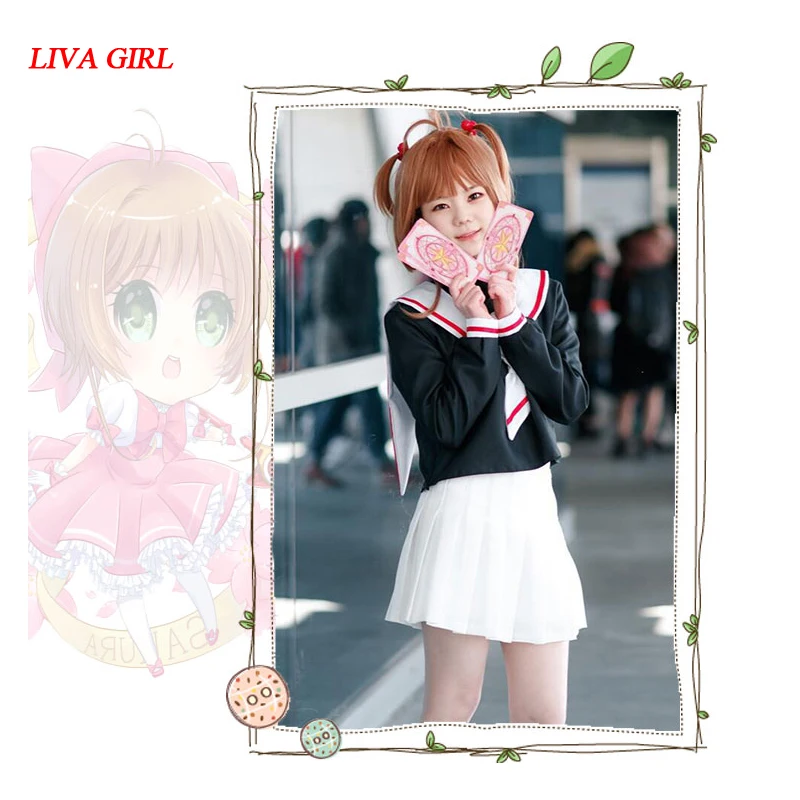 Парик для косплея LIVA GIRL парик Сакура КИНОМОТО карточки аниме костюм косплей
