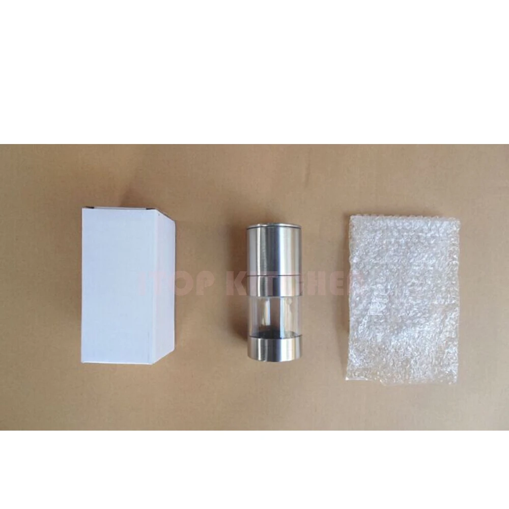 

GZZT Stainless Steel Salt And Pepper Mill Munual Spice Mills Grinder Jar Adjustable Thickness Ceramic Container Kitchen Tools