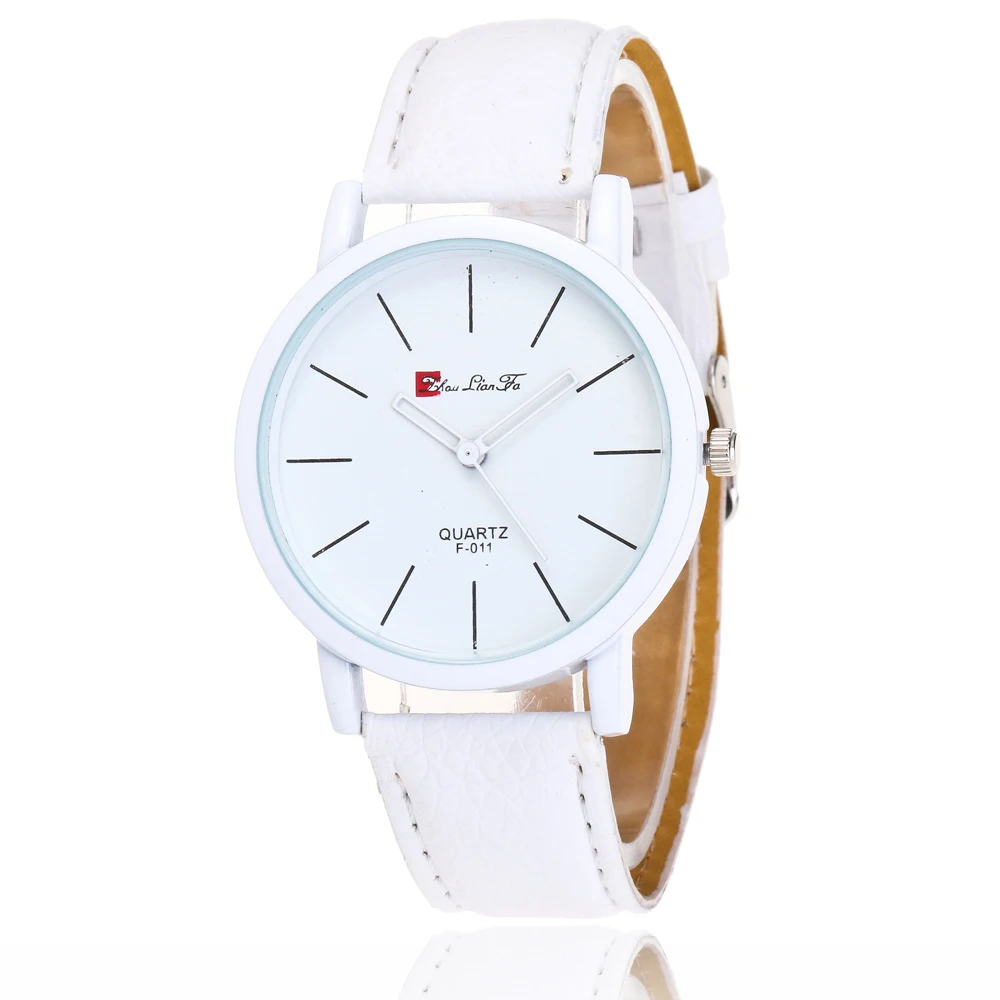 2019 новые модные женские часы простой стиль белое отображение по часовой стрелке