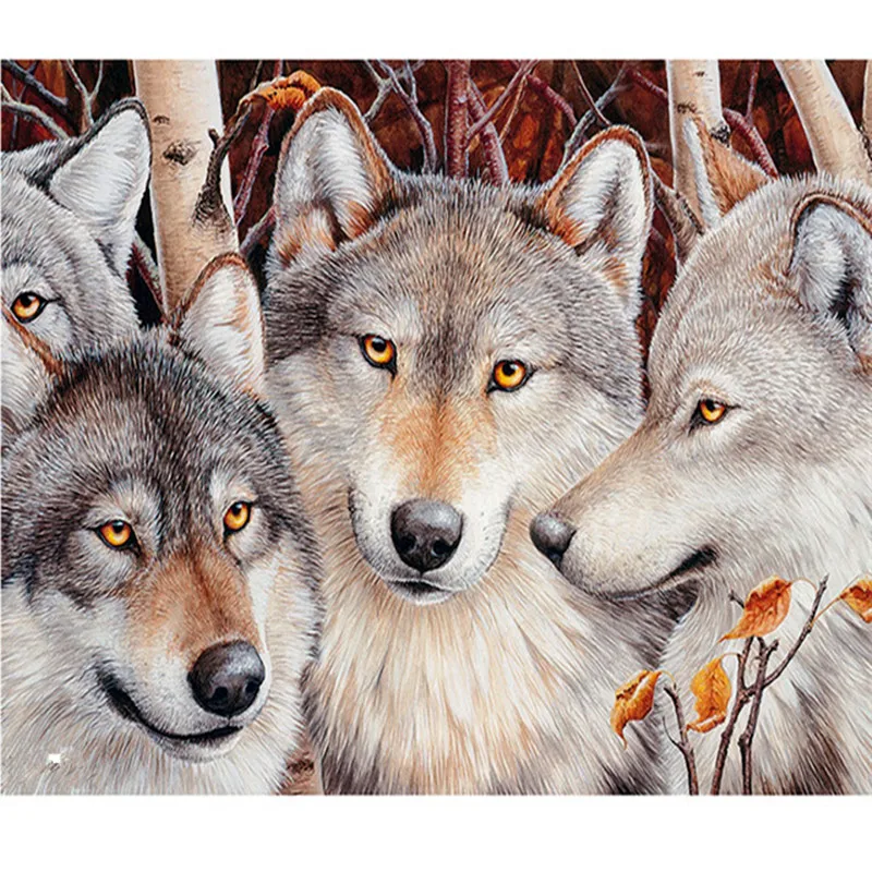 3d волк полная алмазная вышивка 5D diy живопись обои крестиком Алмазная мозаика