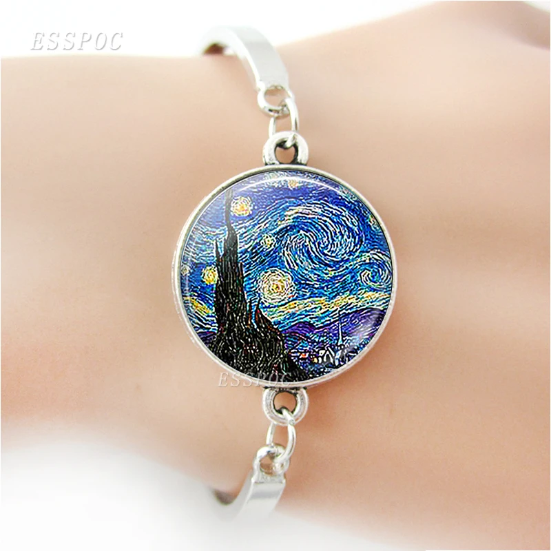 Серебряный браслет Ван Гог миндаль филиал в цвету Искусство ювелирные изделия