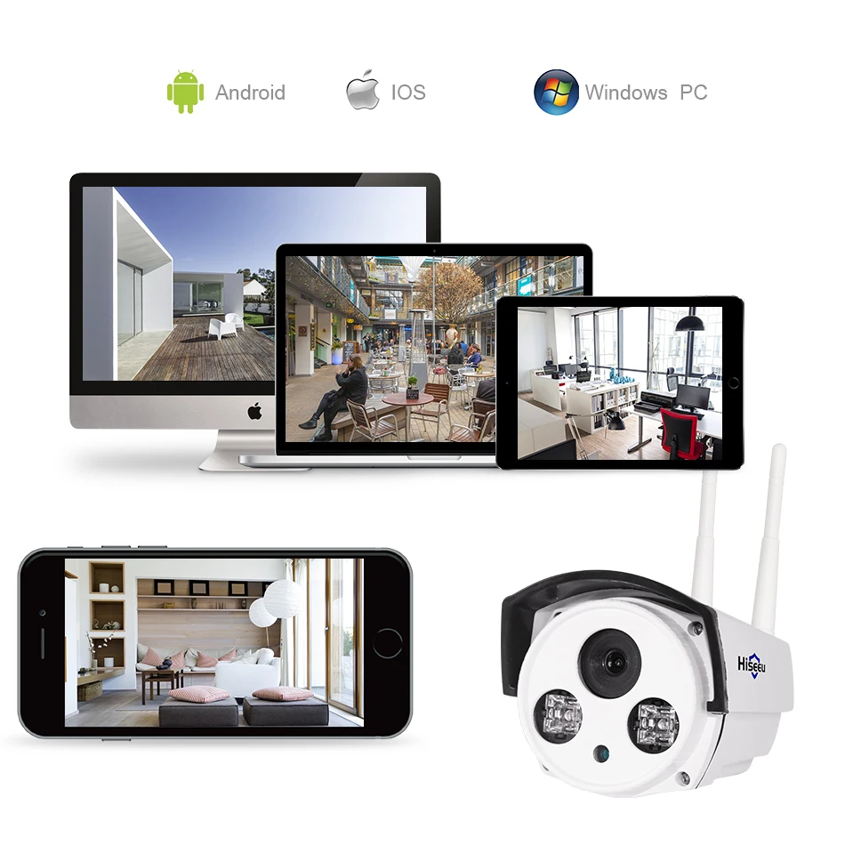 Hiseeu wifi камера наружная Пуля HD 720 P уличная IP kamara Водонепроницаемая беспроводная