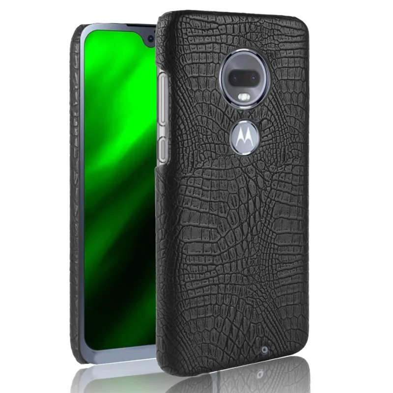 Чехол для Moto G7 чехол Plus жесткая задняя крышка из искусственной кожи телефона Motorola