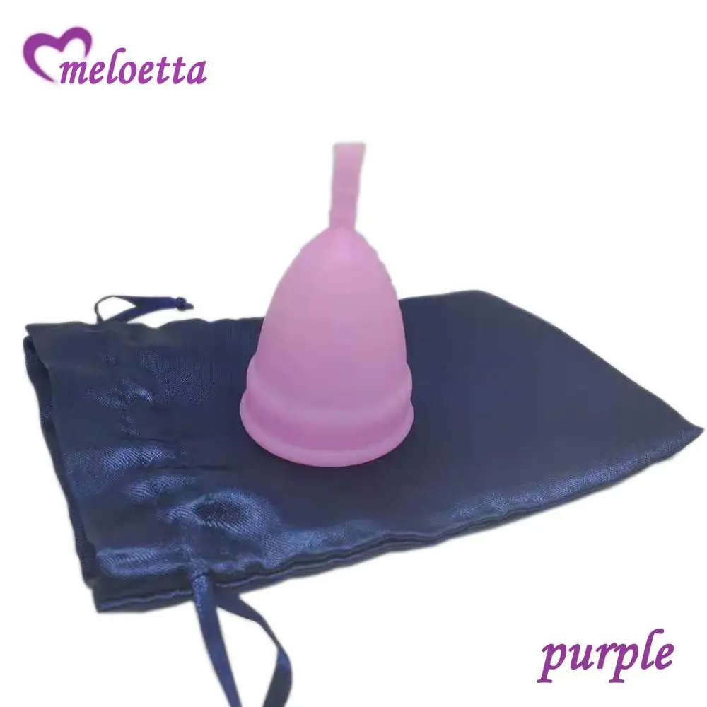 1pack-bag-purple Горячая менструальная чашка для женщин Женская гигиена медицинская силиконовая чашка менструальная многоразовая Дамская чашка копа менструальная, чем подушечки - Цвет: 1pack-bag-purple