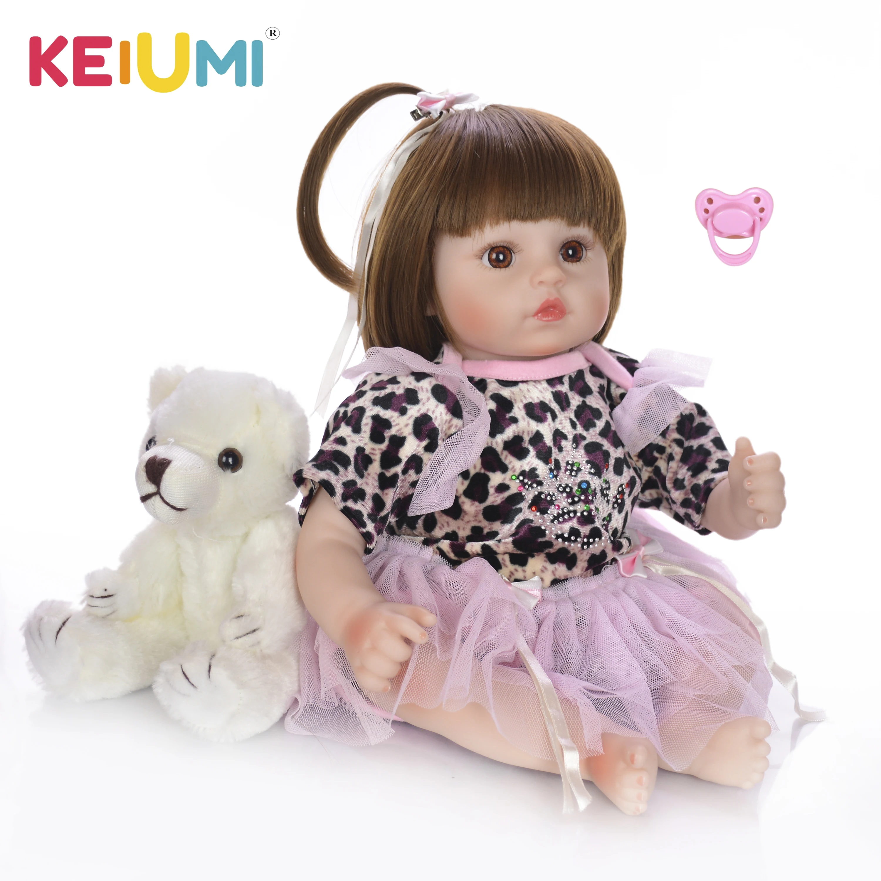 KEIUMI Baby Reborn Dolls 18 &quotМягкие силиконовые реалистичные куклы для девочек DIY игрушки