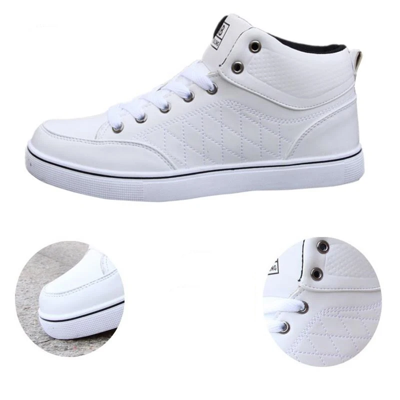 Мужская обувь 2017 повседневная с высоким верхом для скейта Модные ботильоны