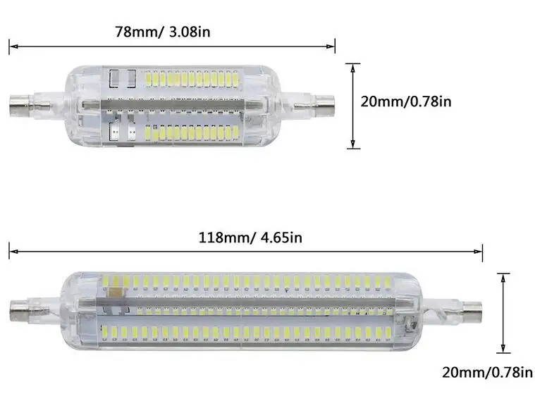 Новые силиконовые R7S Светодиодный светильник 10 Вт 15 Вт SMD 3014 78 мм 118 мм R7S Светодиодный лампочки AC220V энергосберегающие заменить галогенной лампы