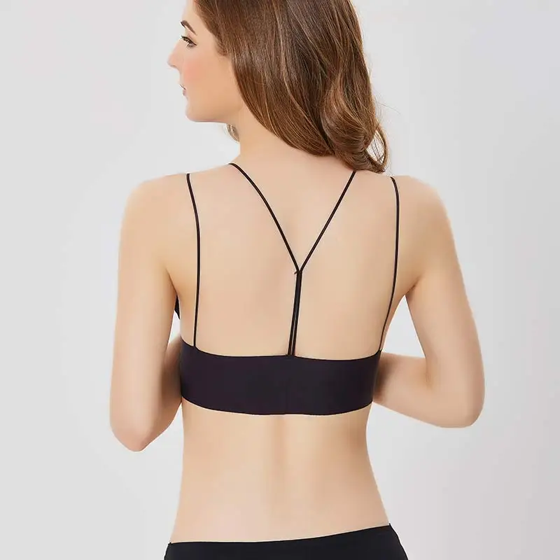 Сексуальный женский бюстгальтер с вырезами черный бюстье укороченный топ кроше