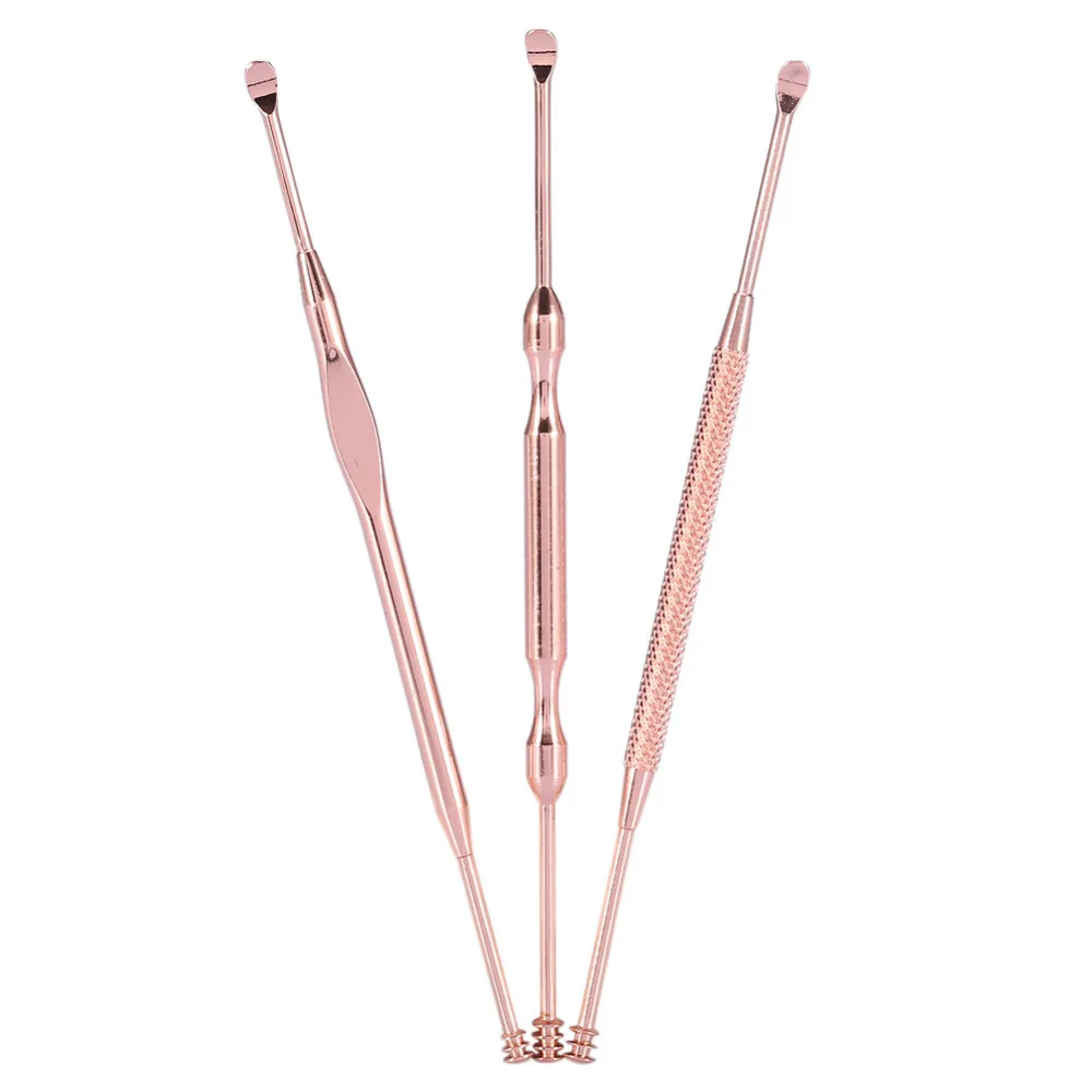 Ушная ложка из нержавеющей стали 3 шт./комплект очиститель для удаления ушного