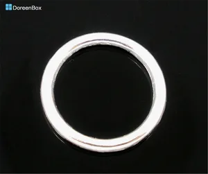 Doreen Box Lovely 200 шт. серебристых спаянных закрытых колец 10x1 мм фурнитура (B04244)