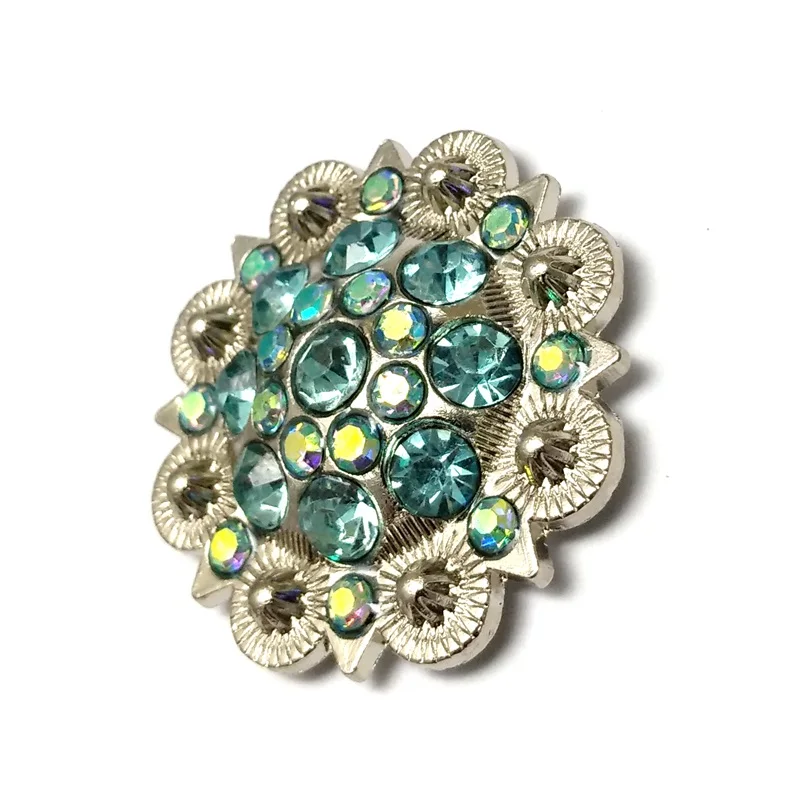 Украшения из горного хрусталя голубого цвета металлические цветы аксессуары для