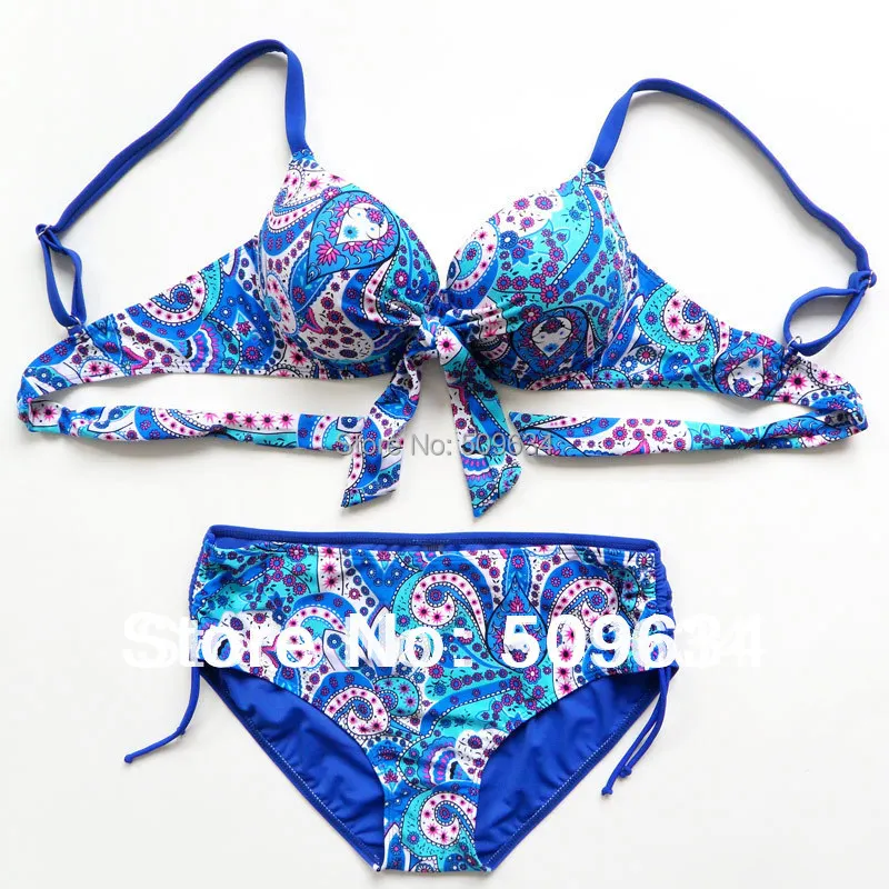 Бикини с принтом чашечки плюс размера сексуальное бикини! Женский купальник