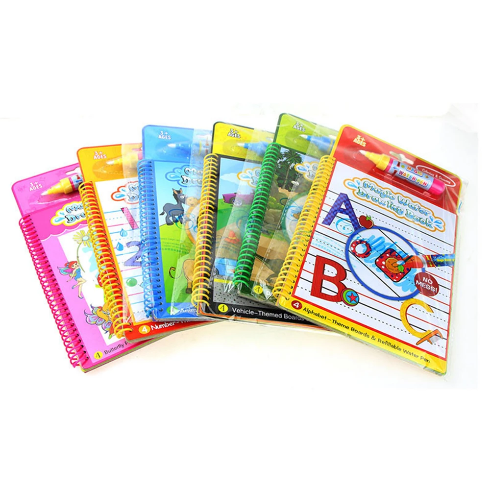 Книга для рисования Волшебная книга водой с волшебной ручкой доска детей