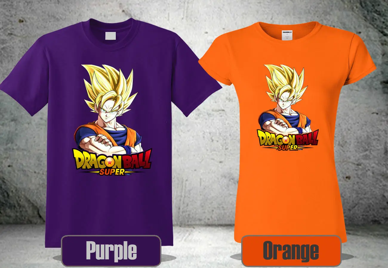 Футболка DRAGON BALL SUPER SAIYAN GOKU ENERGY 2 Бесплатная доставка футболки Harajuku топы Модные