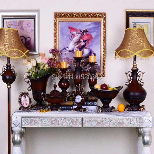 Коричневый цвет украшения дома смола искусство и ремесло комплект товаров |