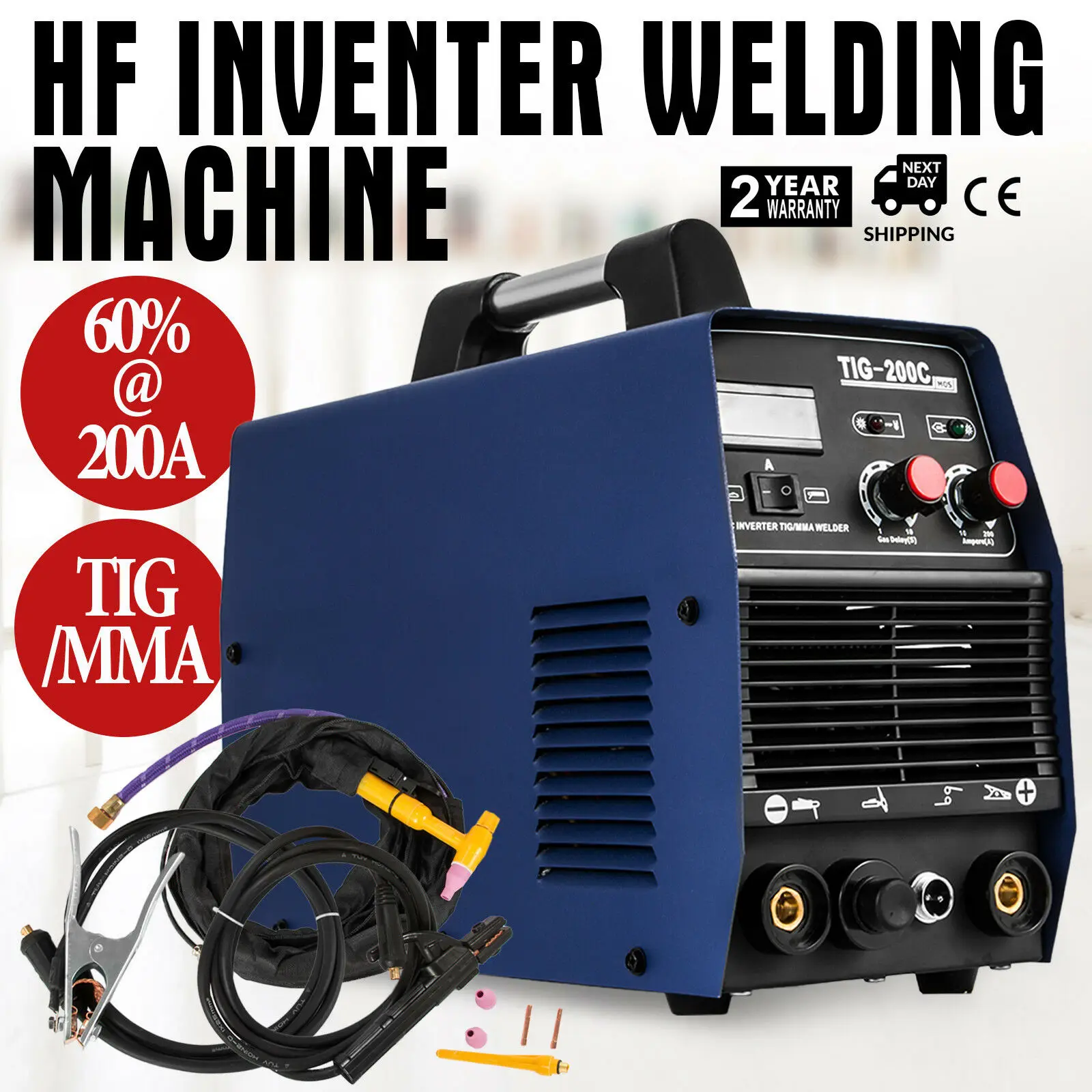 TIG 200C ПРОМЫШЛЕННЫЙ СВАРОЧНЫЙ АППАРАТ MMA 200Amper DC Inverter Professional IGBT|Детали инструментов|