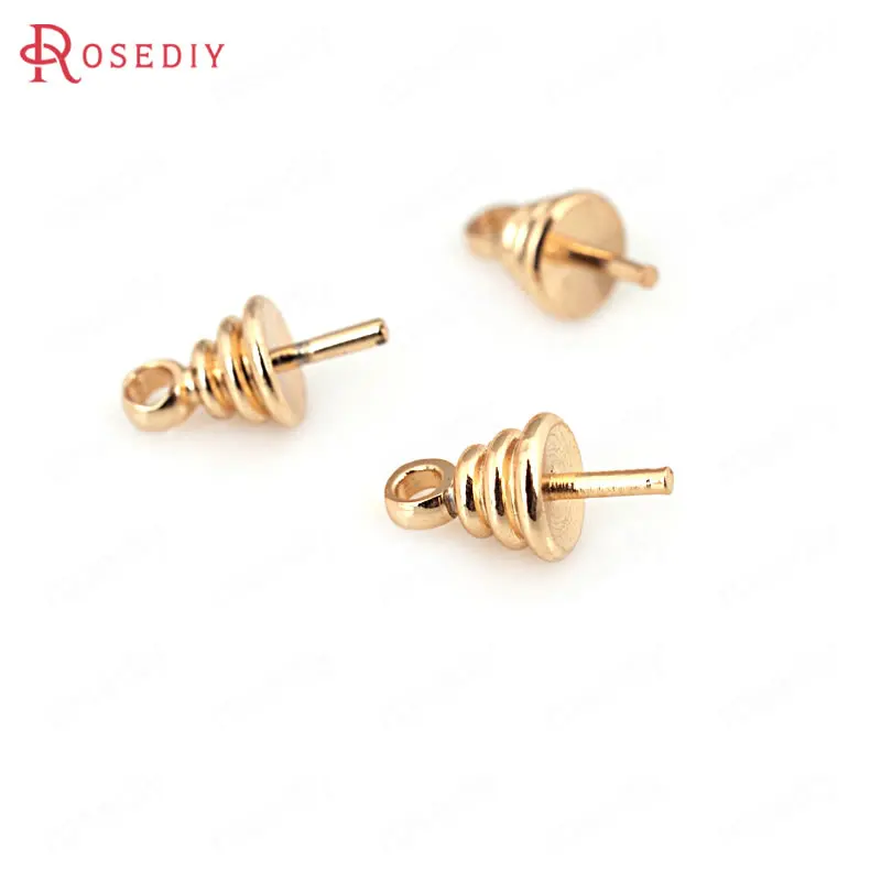 10 шт. латунные бусины с покрытием 24 каратным золотом цвета шампанского|diy jewelry