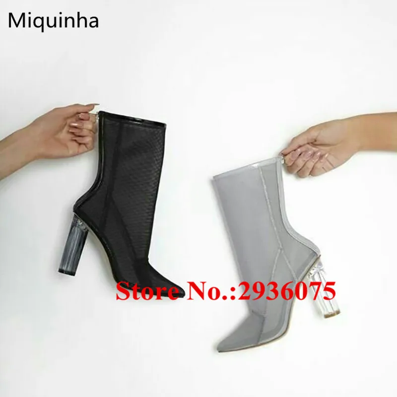 Дамы Воздухопроницаемой Сеткой Сексуальная Летние Ботильоны Острым Носом