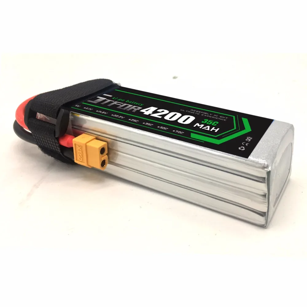 GTFDR power RC Drone lipo battery 14 8 v 4200mAh 35C 4S для airplane verticraft car cell akku rc li-poly batteria | Игрушки и хобби