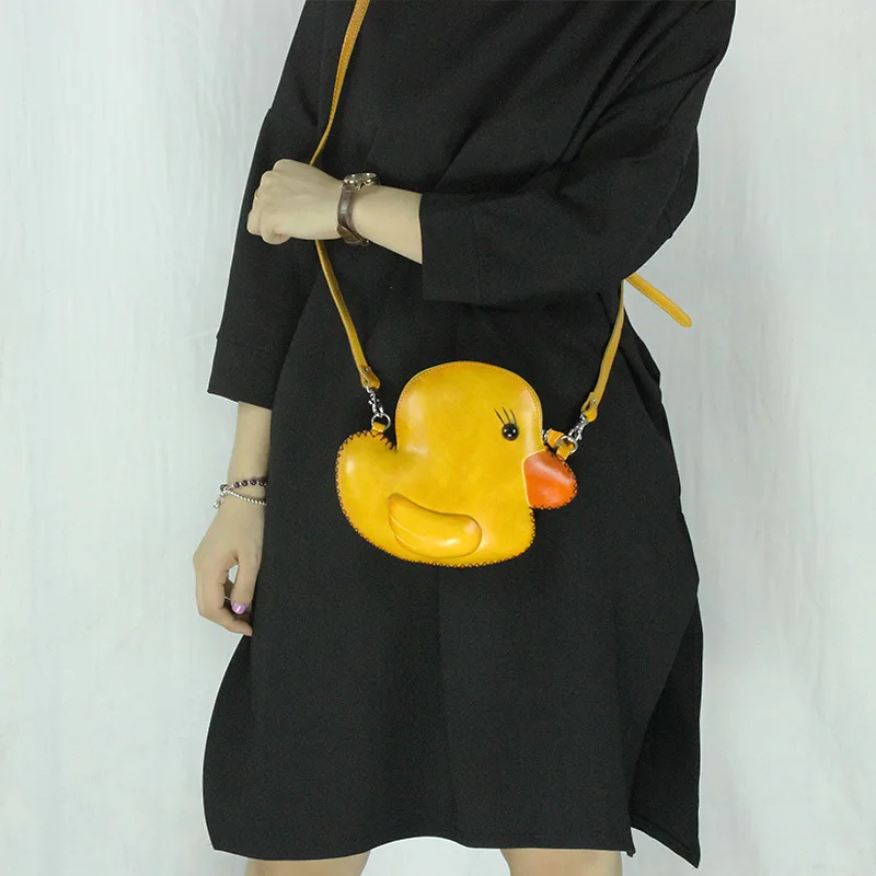 Женские сумки через плечо из 100% натуральной кожи маленькие с персонажами