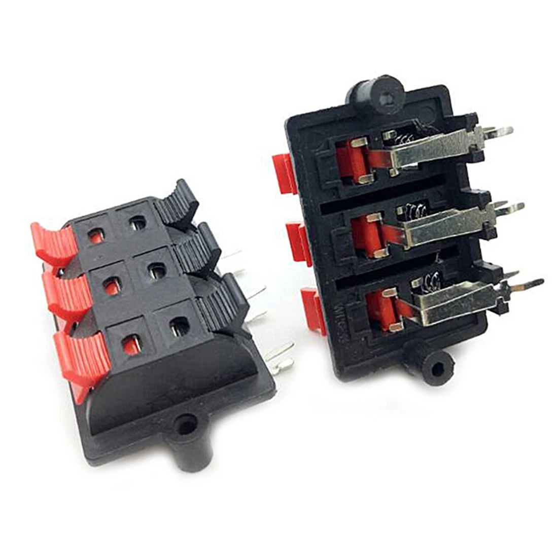 Горячий аудио клип 5 шт. 6PIN PUSH красный и черный пружинный нажимной Тип