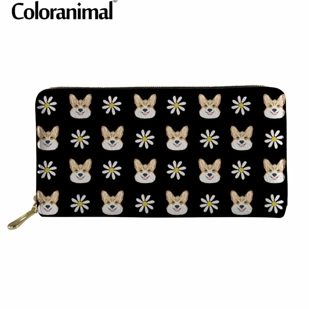Модный длинный кошелек Coloranimal из искусственной кожи для женщин и мужчин