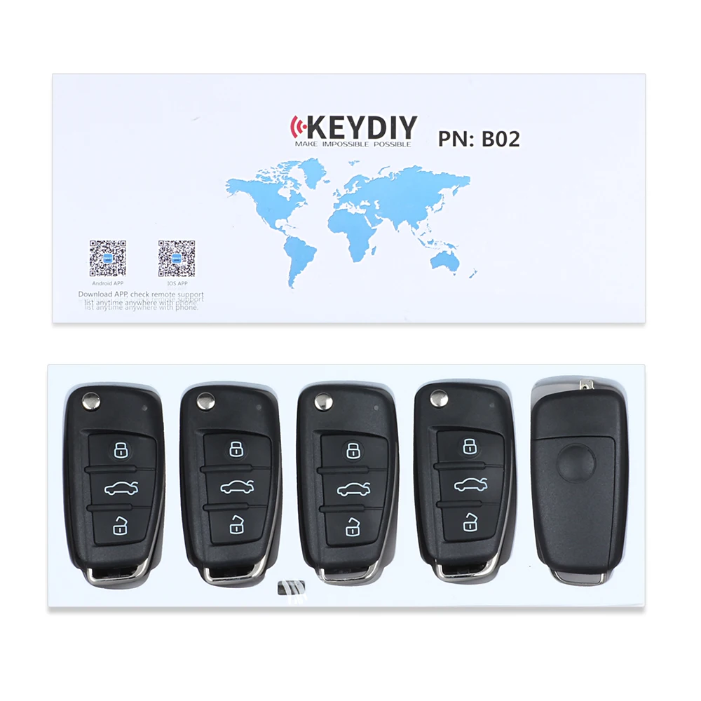 KEYECU 5 шт./лот универсальный пульт дистанционного серии B для KD900 машины KEYDIY
