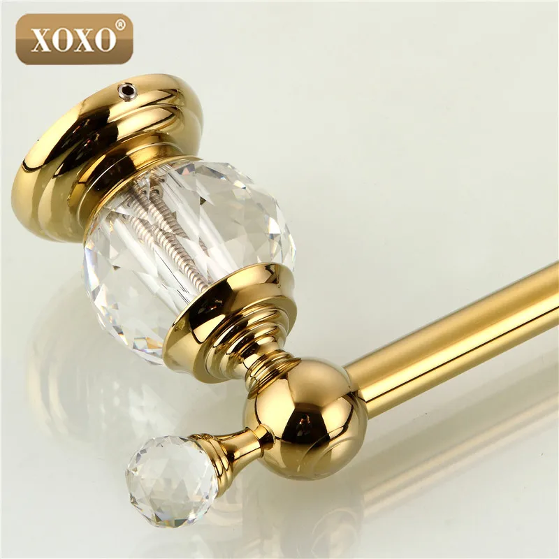 XOXO Латунное и Кристальное Золотое одиночное полотенце держатель для стойка