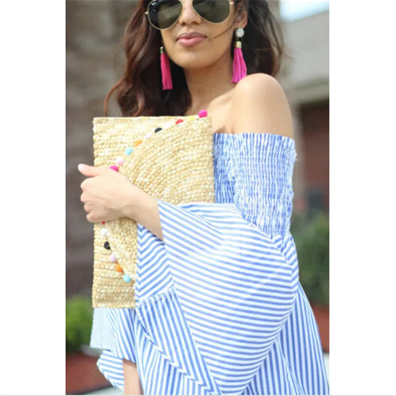 Летняя женская одежда off-the-shoulder мини-платье девушку Релаксация Лодка шеи с