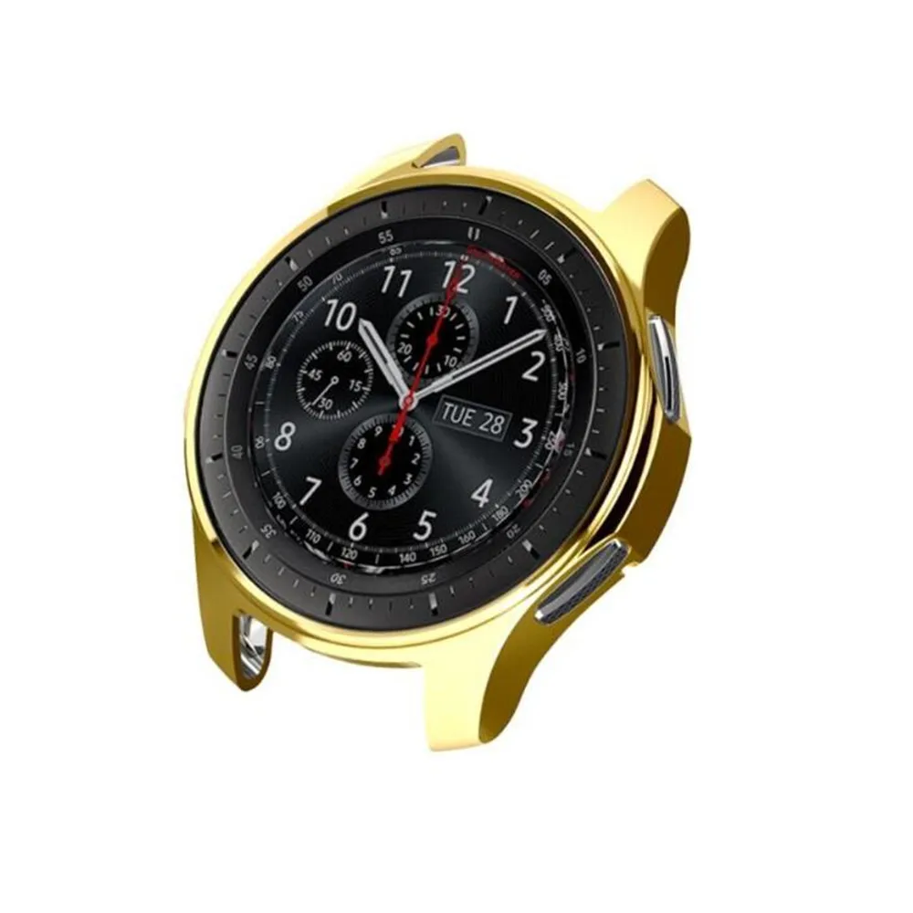 Защитный чехол для часов Samsung Gear S3 S4 42 мм 46 из ТПУ с гальваническим покрытием |