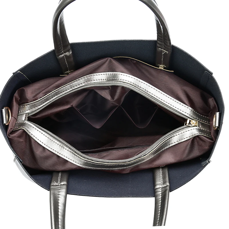 Bolsos серебристая золотая черная Большая вместительная сумка на плечо роскошные