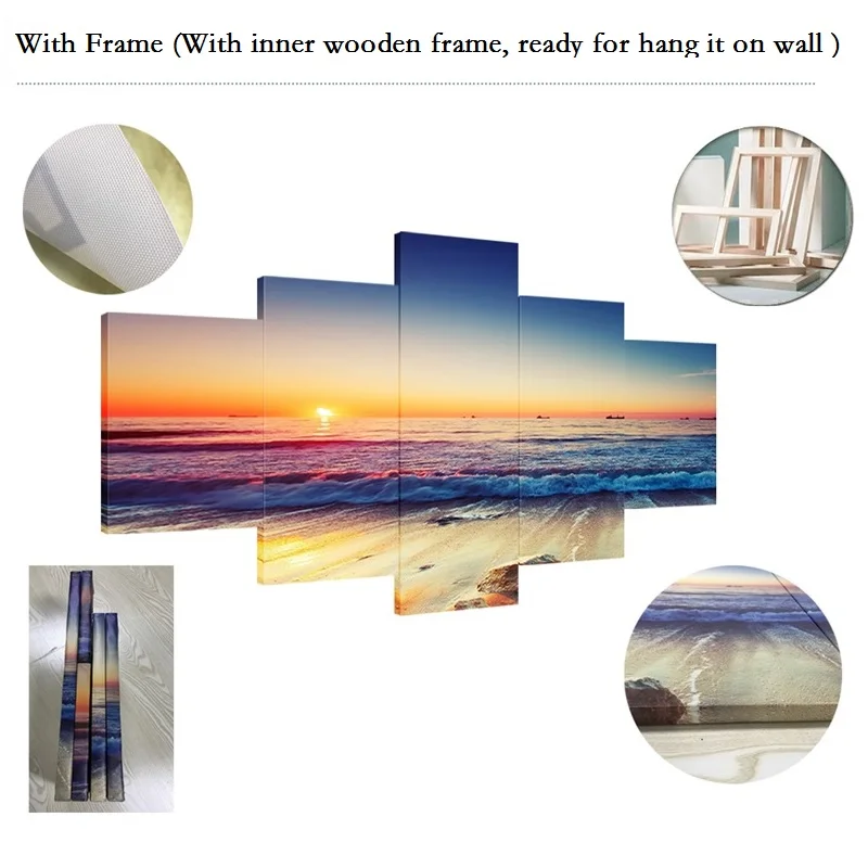 

5 Piece Canvas Print Modern Art Pictures Sports Football Wall Art Burning Football Poster 5 Panels Canvas Painting Home Decor