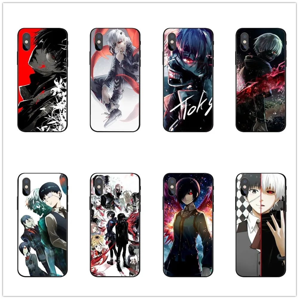Черный мягкий чехол из ТПУ с японским Аниме Tokyo Ghoul для iPhone 11 Pro MAX 5 5S SE 6 6S Plus 7 8 XS XR