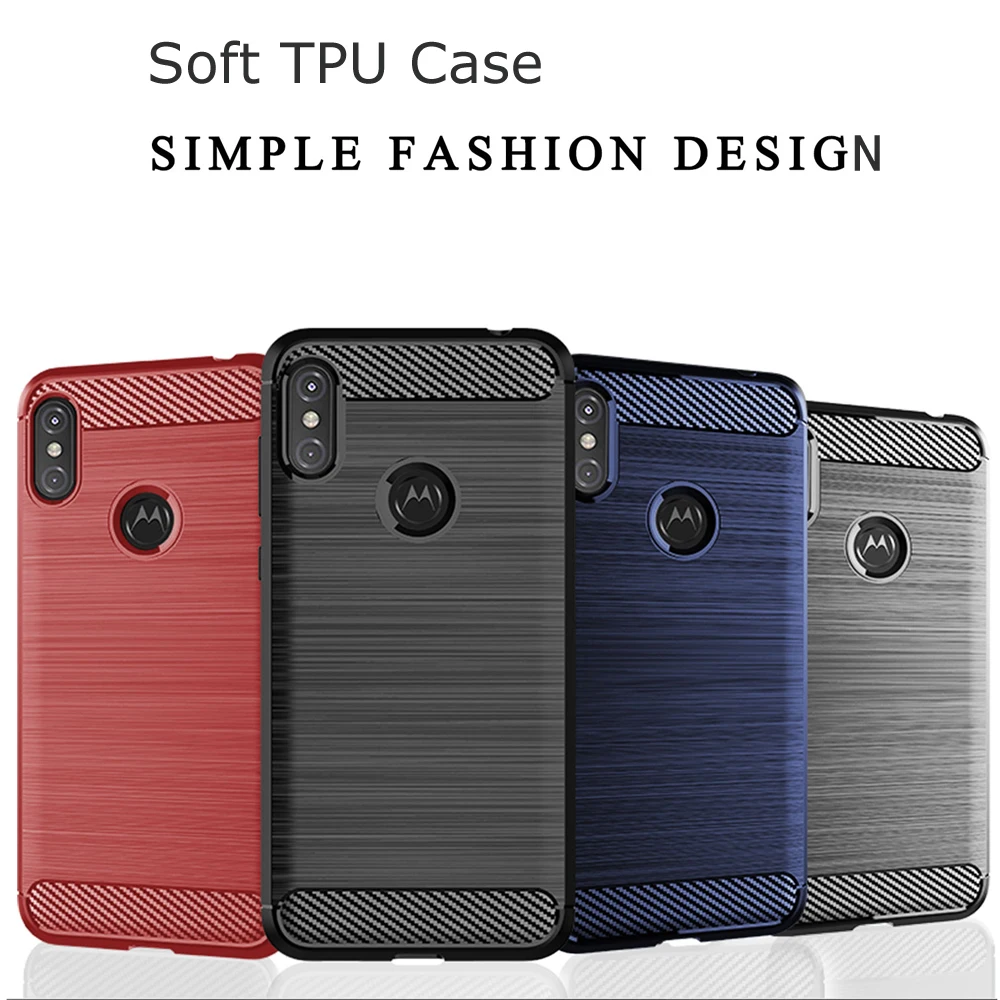 Esobest z2 force Soft TPU Cover For Motorola moto p30 note z3 play Carbon fiber Brushed texture Silicone case For moto one power