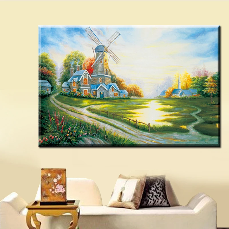 Алмазная картина вышивка крестом пейзаж блеск стразы мозаика набор 5D круглые