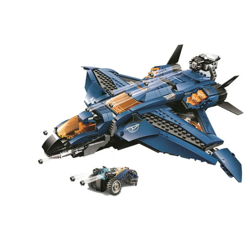 Новые Супер Герои Avengerss 4 Ultimate Quinjet совместимые Legoingly Marvel 76126 строительные блоки
