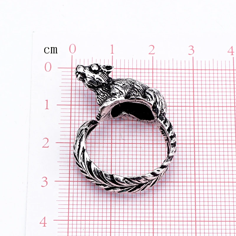 Винтажное кольцо Anillo для женщин и мужчин 1 шт. в стиле панк с серебряной лисой