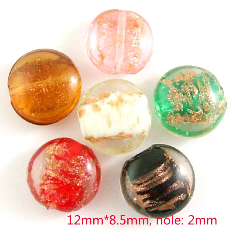 PANDAHALL смешанные Цвет Бусы 200 шт./уп. Ручной работы Бусины Lampwork неправильной формы 4~ 20 мм отверстие: 1~ 2,5 мм - Цвет: V