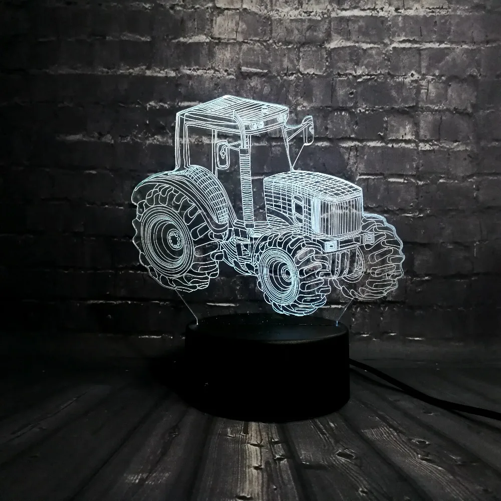 Сенсор Прохладный автомобилей автомобиля 3D светодио дный ночник USB Flash постели