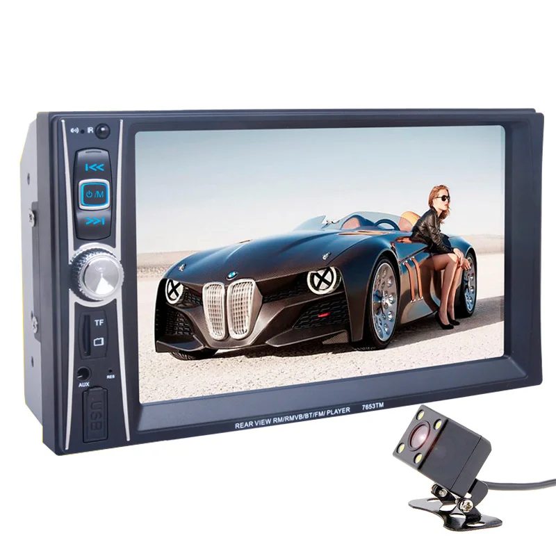 Авторадио мультимедийный MP5 MP4 плеер 2 Din Bluetooth стерео FM управление на руле для