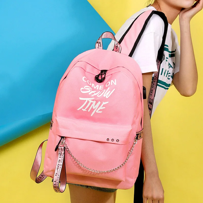 Рюкзак женский с usb-портом вместительный на цепочке | Багаж и сумки