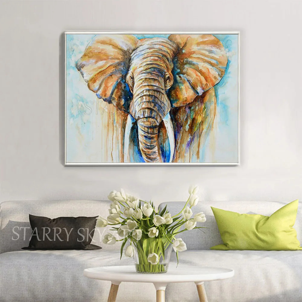 Искусный художник ручная роспись высокое качество абстрактные животные дикая