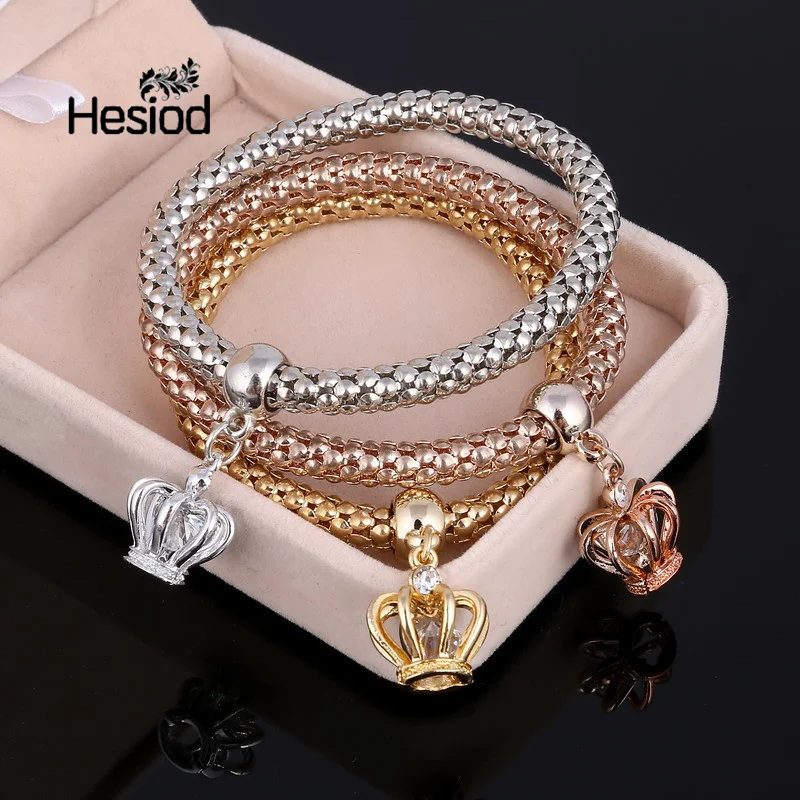 Hesiod украшения 3 шт./лот хорошее качество модные золотые Кристальные цепи браслеты