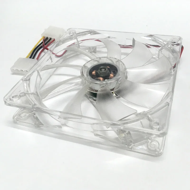 

Silent F12025 120mm LED Fan Cooler Transparent Computer Case Fan PC Cooling Fan 12V Desktop 4-Pin Connector for PC Case