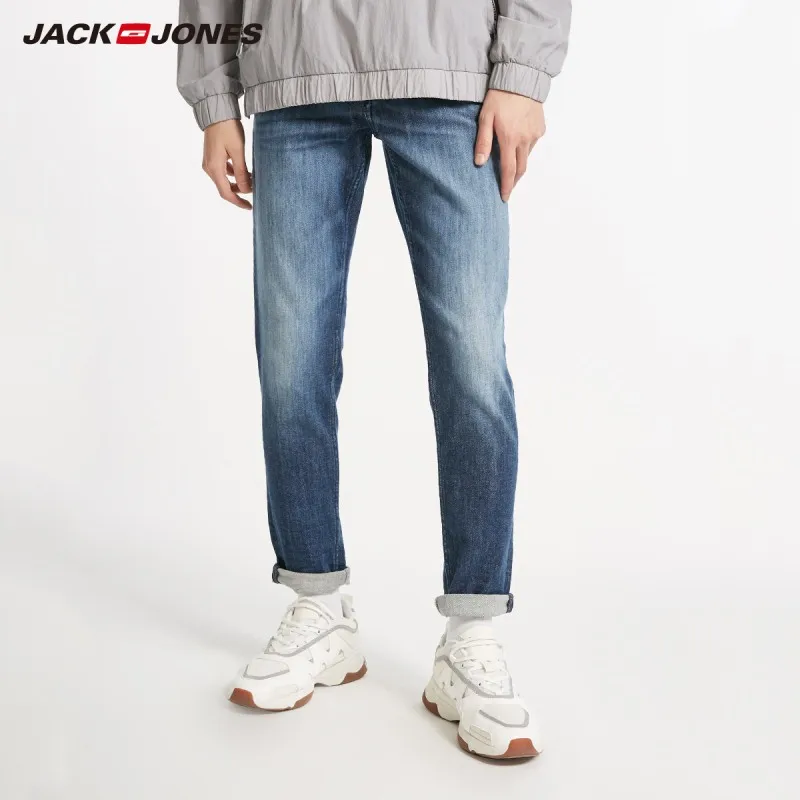 JackJones мужские Стрейчевые узкие джинсы классические повседневные мужская одежда