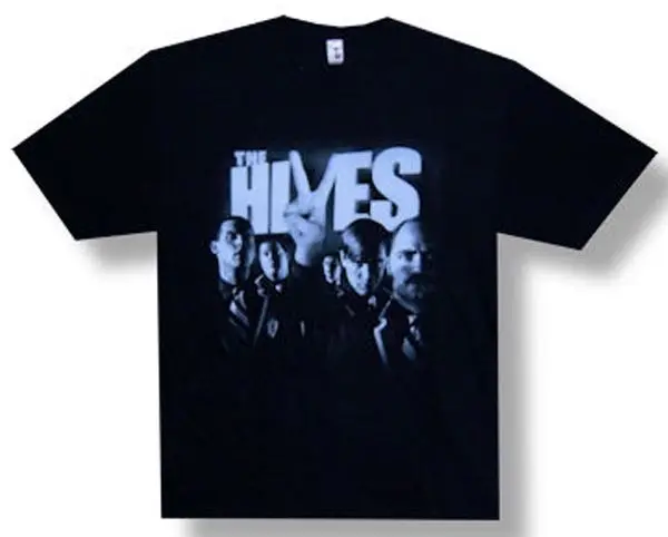 The Hives-Group-Black &amp White 2007 Tour-Black Lightweight T-shirtcotton Printed T-Shirt Funny Tees Shirts MENS T-SHIRT | Мужская