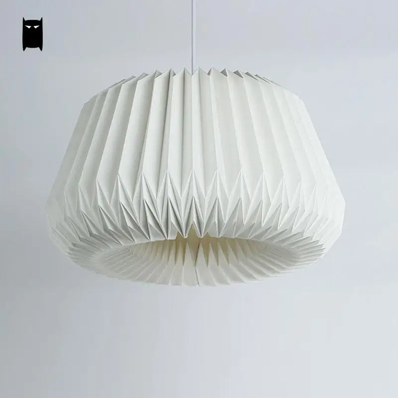 Miglior Handmade Bianco Di Carta Origami Lanterna Luce Ombra Del Pendente Cavo Apparecchio Nordic Creativo Decorazione Di Arte Lampada A Sospensione Camera Da Letto